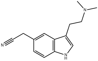 N,N-DIMETHYL-2-[5-(CYANOMETHYL)-1H-INDOL-3-YL]ETHYLAMINE 结构式