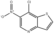 7-氯-6-硝基噻吩并[3,2-B]吡啶 结构式