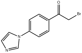 2-溴-1-(4-咪唑1-苯基)乙酮 结构式