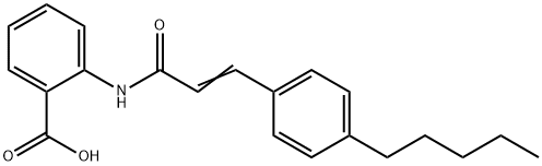 2-(3-(4-戊基苯基)丙烯酰胺基)苯甲酸 结构式