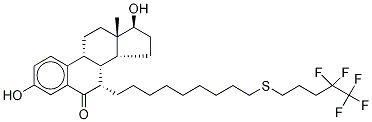 (7α,17β)-3,17-Dihydroxy-7-[9-[(4,4,5,5,5-pentafluoropentyl)thio]nonyl]-estra-1,3,5(10)-trien-6-one 结构式