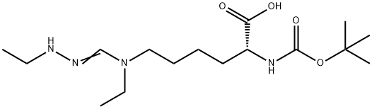 N-叔丁氧羰基-N'-乙基-N'-[(乙基氨基)亚氨基甲基]-D-赖氨酸 结构式