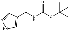 4-(BOC-氨甲基)吡唑 结构式