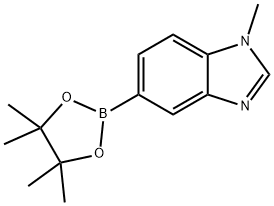 1-甲基-1H-苯并咪唑-5-硼酸那醇酯 结构式