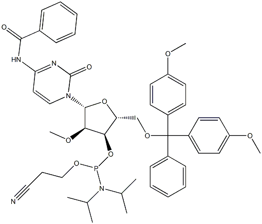 2'-OME-BZ-C 亚磷酰胺单体 结构式