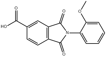 2-(2-甲氧基苯基)-1,3-二氧代-2,3-二氢-1H-异吲哚-5-羧酸 结构式