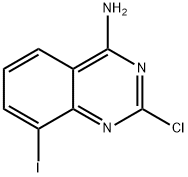 2-氯-8-碘-4-喹唑啉胺 结构式