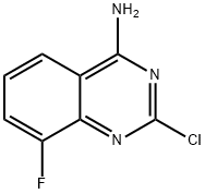 2-氯-8-氟-4-喹唑啉胺 结构式