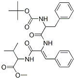 methyl 3-methyl-2-[[(Z)-3-phenyl-2-[[3-phenyl-2-(tert-butoxycarbonylam ino)propanoyl]amino]prop-2-enoyl]amino]butanoate 结构式