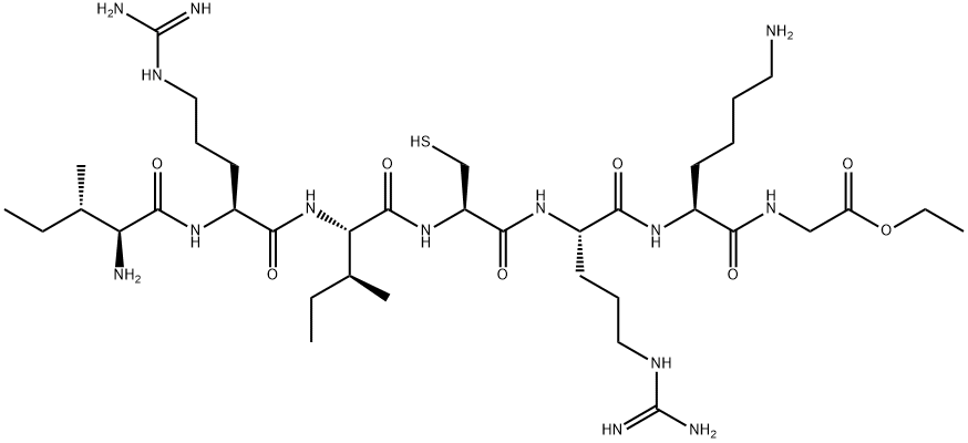 isoleucyl-arginyl-isoleucyl-cysteinyl-arginyl-lysyl-glycine ethyl ester 结构式