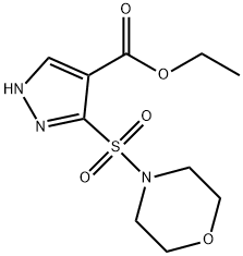 Ethyl3-(morpholine-4-sulfonyl)-1H-pyrazole-4-carboxylate 结构式