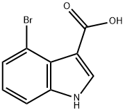 4-溴-1H-吲哚-3-羧酸 结构式
