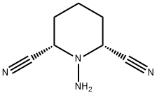 2,6-Piperidinedicarbonitrile,1-amino-,cis-(9CI) 结构式