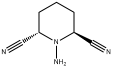 2,6-Piperidinedicarbonitrile,1-amino-,trans-(9CI) 结构式