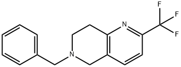 6-苄基-2-(三氟甲基)-5,6,7,8-四氢-1,6-萘啶 结构式