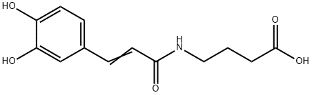 N-咖啡酰基-4-氨基正丁酸 结构式