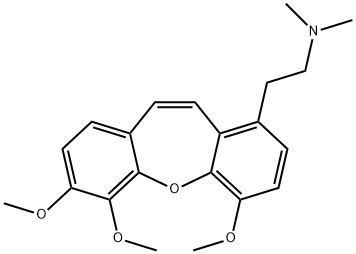 1-[2-(Dimethylamino)ethyl]-4,6,7-trimethoxydibenz[b,f]oxepin 结构式