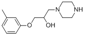 1-(哌嗪-1-基)-3-(间甲苯氧基)丙-2-醇 结构式