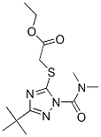 1-(N,N-dimethylcarbamoyl)-3-tert-butyl-5-carbethoxymethylthio-1H-1,2,4-triazole 结构式