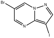 6-溴-3-碘-吡唑并[1,5-A]嘧啶 结构式