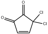 3-Cyclopentene-1,2-dione,  5,5-dichloro- 结构式