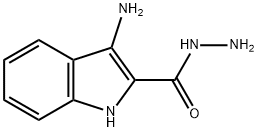 3-氨基-1H-吲哚-2-甲酰肼 结构式