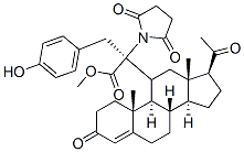 progesterone 11-succinyltyrosine methyl ester 结构式