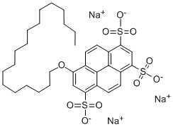 10-十八烷基芘-1，3，6-三嗍砜酸三钠盐 结构式