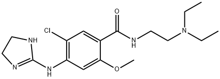 Benzamide, 5-chloro-N-(2-(diethylamino)ethyl)-4-((4,5-dihydro-1H-imida zol-2-yl)amino)-2-methoxy- 结构式