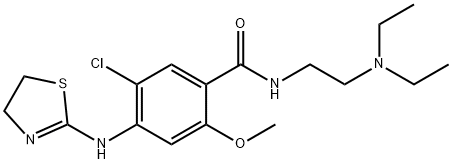 Benzamide, 5-chloro-N-(2-(diethylamino)ethyl)-4-((4,5-dihydro-2-thiazo lyl)amino)-2-methoxy- 结构式