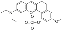 10-DIETHYLAMINO-3-METHOXY-6,12A-DIHYDRO-5H-BENZO[C]XANTHYLIUM PERCHLORATE 结构式