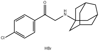 2-(1-金刚烷基氨基)-1-(4-氯苯基)乙酮氢溴酸盐 结构式