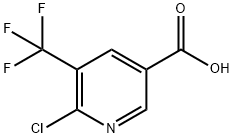 2-氯-3-三氟甲基吡啶-5-甲酸 结构式