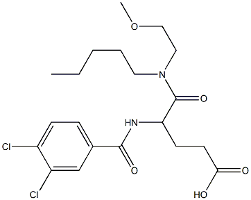 4-[(3,4-dichlorobenzoyl)amino]-4-(2-methoxyethyl-pentyl-carbamoyl)buta noic acid 结构式