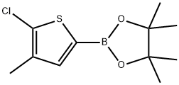 2-(5-Chloro-4-methylthiophen-2-yl)-4,4,5,5-tetramethyl-1,3,2-dioxaborolane 结构式