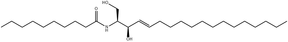 N-癸酰-D-鞘胺醇 结构式