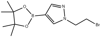 1-(2-溴乙基)-4-(四甲基-1,3,2-二氧硼烷-2-基)-1H-吡唑 结构式