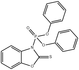 (2,3-二氢-2-硫酮-3-苯并唑)膦酸二苯酯 结构式