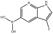 (3-氟-1H-吡咯并[2,3-B]吡啶-5-基)硼酸 结构式