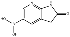 7-氮杂吲哚-2-酮-5-硼酸 结构式