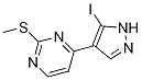 4-(5-碘-1H-吡唑-4-基)-2-(甲硫基)嘧啶 结构式