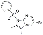 1H-Pyrrolo[2,3-b]pyridine, 5-broMo-2,3-diMethyl-1-(phenylsulfonyl)- 结构式