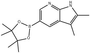 2,3-二甲基-1H-吡唑并[3,4-B]吡啶-5-硼酸频哪酯 结构式