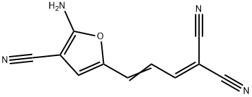 2-[3-(5-氨基-4-氰基呋喃-2-基)丙-2-烯-1-亚基]丙二腈 结构式