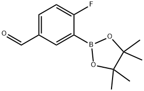 2-氟-5-甲酰基苯基硼酸频那醇酯 结构式