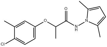 2-(4-chloro-3-methyl-phenoxy)-N-(2,5-dimethylpyrrol-1-yl)propanamide 结构式