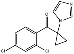 Methanone,  (2,4-dichlorophenyl)[1-(1H-imidazol-1-yl)cyclopropyl]- 结构式