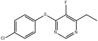 4-((4-氯苯基)硫基)-6-乙基-5-氟嘧啶 结构式