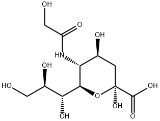 N-羟乙酰神经氨酸 结构式
