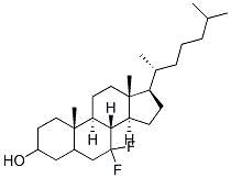 7,7-difluorocholestanol 结构式